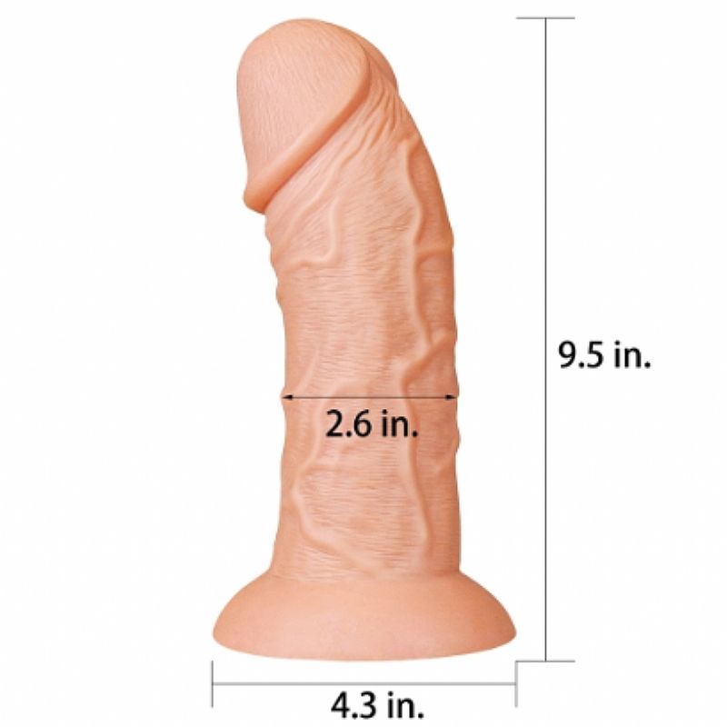 REALISTIC CURVED DILDO 9,5